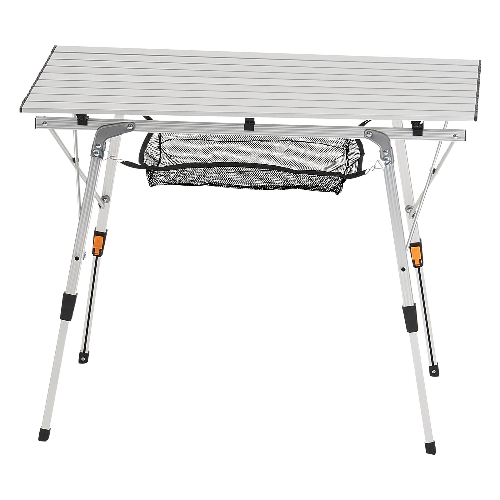 Folding Portable Camping Table Aluminum Outdoor Picnic Roll Up Table Mesh Layer_voghion.com